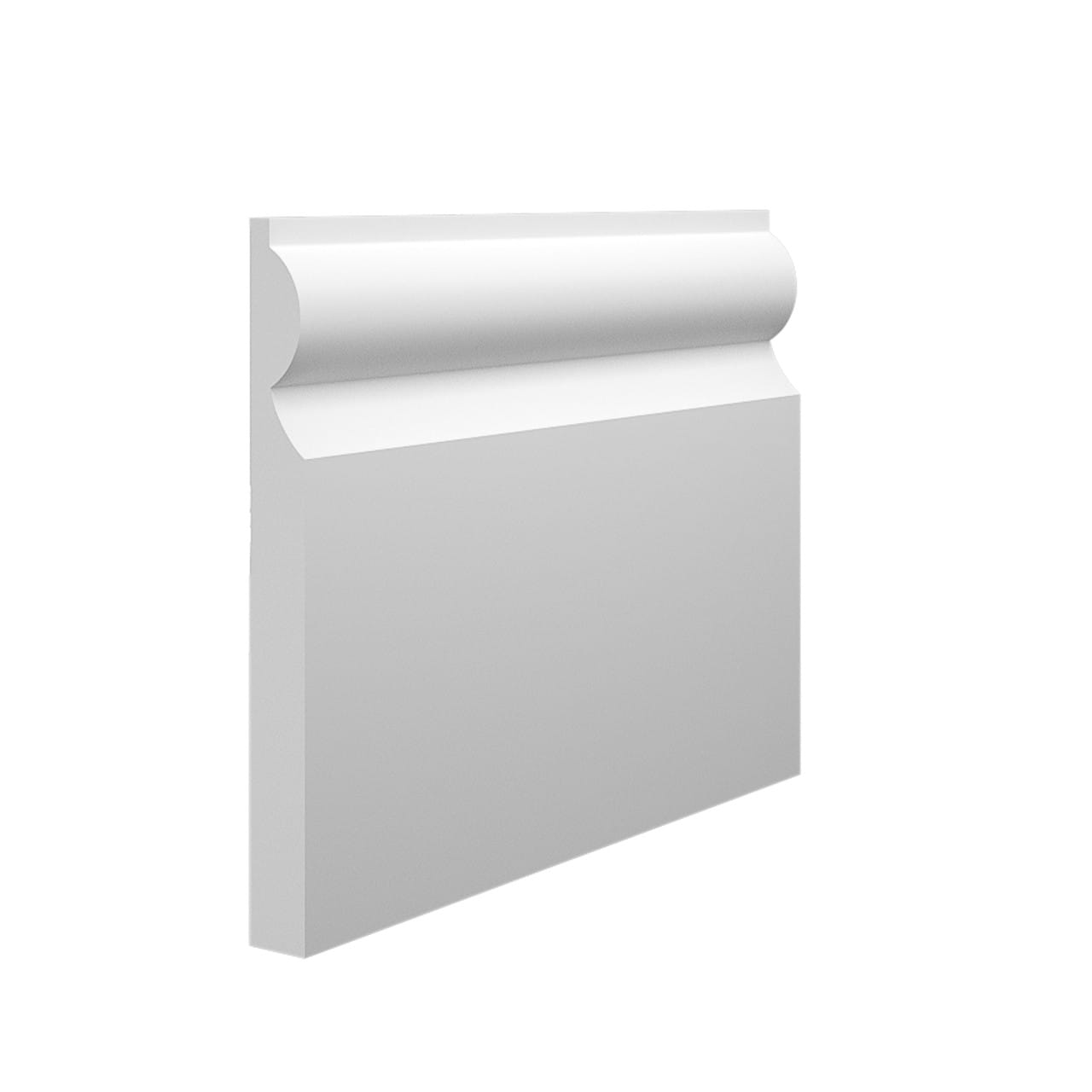 4.4m 18 x 144mm MDF Torus Skirting Primed