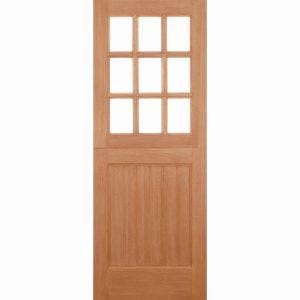 Stable 9 Light Straight Top Hardwood M&T Doors