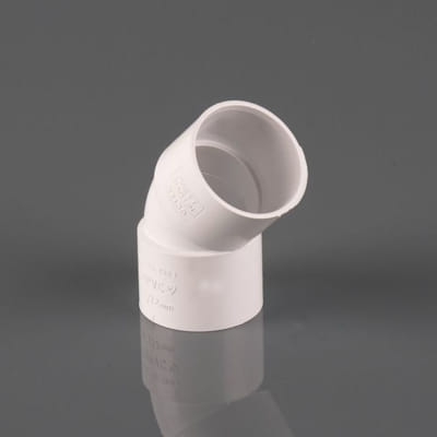 Brett Martin 40mm Solvent Obtuse Bend 135` White W2130WP