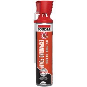 Soudal B2 Fire & Acoustic Genius Hand Held Expanding Foam 600ml Champagne