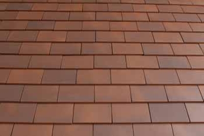 Marley Acme Mixed Brindle Single Cambered Clay Eaves Tile