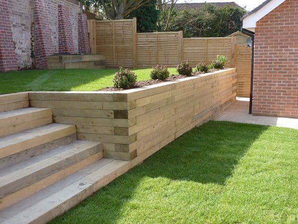 How to Fit Timber Sleepers for a Garden Path with Steps