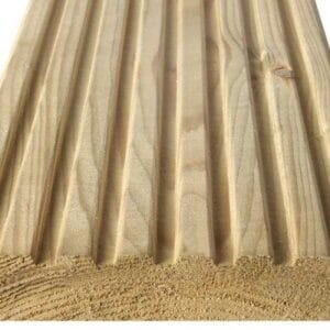 Treated Softwood Decking Smooth & Grooved 27 x 144mm (ex 32x150mm)